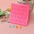 Roze siliconen alfabet vorm voor fondant of chocolade met kleurrijke 3D letters - Roze Hoofdletters Stijl (1)