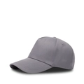 Classic dark grey six-panel baseball cap in cotton twill fabric for casual wear - Gray