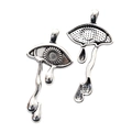 Vintage silver Horus eye pendant accessory in weeping eye design for DIY jewelry - Crying Eye(A4-151)