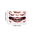 Tatuaggi temporanei di Halloween con bocca spaventosa e cicatrici per feste in maschera - Stile Bocca con Zanzare e Cicatrice Cucita (BF-002)
