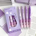 Detail of 0.5mm ST nib pens with quick-dry ink and purple ergonomic sponge grips - Purple Smoke - 4Pcs/Box