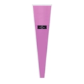 Pink and purple single flower bouquet packaging bag with transparent OPP and art text - Minimalist Label Single-Stem Bag (Light Purple)