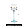 Verre à champagne 150ml style européen avec motif alpaga cactus et pied bleu - Tasse Alpaga-Bleu