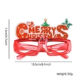 LED Merry Christmas reindeer party glasses in red plastic with festive felt decorations - Christmas Glasses Style C