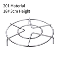 304 stainless steel steaming rack with 18# model and 3cm height support feet - 201 Series / Diameter 18cm / 3cm