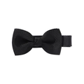 Classic black grosgrain ribbon bow hair clip for girls with a non-slip duckbill grip - Black (4)