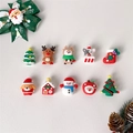 Detail of cute Christmas 3D cartoon charms featuring reindeer, snowman and Xmas tree motifs - Random Accessory