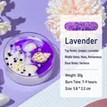 Lavender scented seashell soy wax candle with purple glitter and ocean pearls - Shell Glitter / Purple / Lavender
