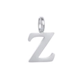 Silver stainless steel capital letter Z alphabet pendant for DIY necklaces - Steel Z