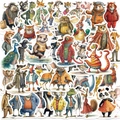 Set of 50 creative anthropomorphic animal stickers for children DIY and decoration - Anthropomorphic Animals (SJS232) / 50 Sheets