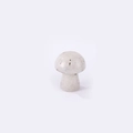 Polished white mushroom-shaped natural stone gemstone ornament for DIY crafts and jewelry - White Flash Stone / 15*20mm