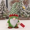 Gnomo de Navidad verde con gorro de lunares y letrero NOEL decoración navideña - Gnomo Verde con Sombrero de Lunares y Letrero NOEL