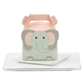 European style baby elephant gift box in light green for candy and party favors - Elephant