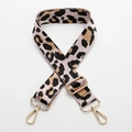 Adjustable leopard print replacement strap with pink tones and gold metal hardware - Silver Hook / No.186