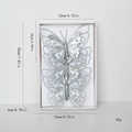 Set of three silver glitter mesh butterfly clips for Christmas tree decoration - Sequined Silver