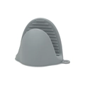 Single grey silicone heat resistant oven mitt with non-slip texture and hanging hole - Nordic Grey
