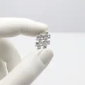 Silver hashtag charm with sparkling rhinestones for 8mm DIY wristbands and jewelry - Hashtag