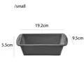 Small grey silicone rectangular loaf pan with handles and 19.2x9.5x5.5cm dimensions - Small / Gray