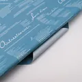 Waterproof bouquet wrapping paper in dark ink gray with stylish typography and art texture - Korean Film English - Ink Grey + Cyan Grey