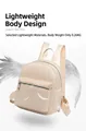Mini zaino beige leggero da 0,26 kg con tasca frontale e concetto di leggerezza - Bianco