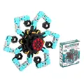 Spinner mecánico azul con brazos de cadena DIY plegables y rodamientos metálicos - Azul