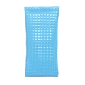 Light blue PU leather sunglasses pouch with textured pyramid pattern and squeeze closure - Diamond Pattern / Sky Blue