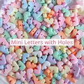 Mini macaron colorful resin alphabet beads with side holes for DIY crafts and jewelry - Letter F / 1 Piece