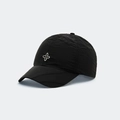 Dettaglio del berretto da baseball nero con visiera a strati e ricamo floreale bianco - Nero Fulmine (1)