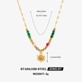Multicolor Beaded Sun Necklace (Style 1)