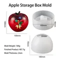 Moule en silicone pour boîte de rangement en forme de pomme avec ruban de Noël DIY - Moule boîte de rangement pomme