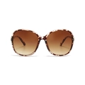 Polarized tortoiseshell sunglasses for women with leopard print and gradient brown lenses - Oversized Fashion Tortoise Shell