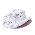 White faux fur bucket hat with colorful metallic snowflake patterns for Christmas parties - M (56-58cm) / White Snowflake