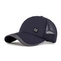 Berretto da baseball blu scuro ad asciugatura rapida con mesh e tesa SPORTS - Regolabile / Blu navy