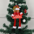 Weihnachts-Rentier-Plüschfigur mit Feliz Navidad Schild am Weihnachtsbaum - Rentier Anhänger