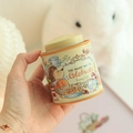 Mini yellow bunny lulu tin box with hedgehog illustration for tea storage and candy favors - Bunny Yellow Rabbit