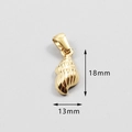 Ciondolo a conchiglia dorata in acciaio inossidabile, 18mm x 13mm per gioielli fai da te - Oro