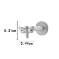 Silver dragonfly G23 titanium labret stud earring with 4.4mm small insect shape charm - Silver Dragonfly Style (T2524-1#银)