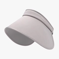 Lavender wide brim sun visor hat with interfaacq logo for outdoor UV protection - Adjustable / Gray