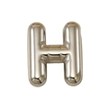 Pendentif lettre H minimaliste en acier inoxydable poli de couleur or champagne - Lettre H