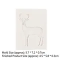 White silicone stag elk deer mold for chocolate fondant and DIY resin crafts - Stag Style (5#15-657) / Gray