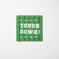 Disposable American football field tablecloth featuring green grass and Touch Down text - Napkins / Rugby Pattern