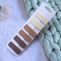 Rectangle matte hair clip set in gradient brown and cream colors for women - Matte Gradient Rectangular Hair Clips 6Pcs Set (A8)