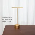 Matte gold T-shaped earring display stand with circular base, 11.5cm height - Round Base Small / Gold