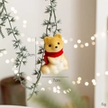Christmas shiba inu dog ornament with red scarf on pine branch for holiday decor - Brown Fox