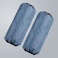 Waterproof blue kitchen apron sleeves with elastic cuffs for protective home cooking - Oversleeves/Smoky Blue