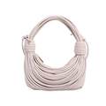 Chic off-white knotted underarm bag with layered leather cord texture and gold accents - Off White