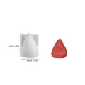 Medium strawberry silicone mold for candles and DIY crafts including size measurements - Single Strawberry - Medium