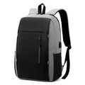 Zaino porta PC bicolore grigio e nero con porta USB esterna per uso professionale - 1322 Versione Semplice / Grigio