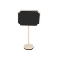 Mini wooden chalkboard stand with wavy edges for wedding or party table decoration - Rounded Rectangle Blackboard / Base Style 7.5*10*0.3CM