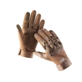 Tactical outdoor gloves in brown camouflage featuring hard shell armor and velcro straps - L / Camo Soft Shell-Full Finger / Camo Sand
